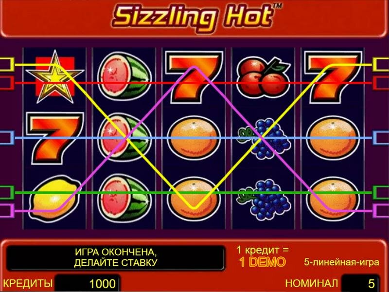 Играть Бесплатно или на деньги в игровые автоматы Sizzling Hot