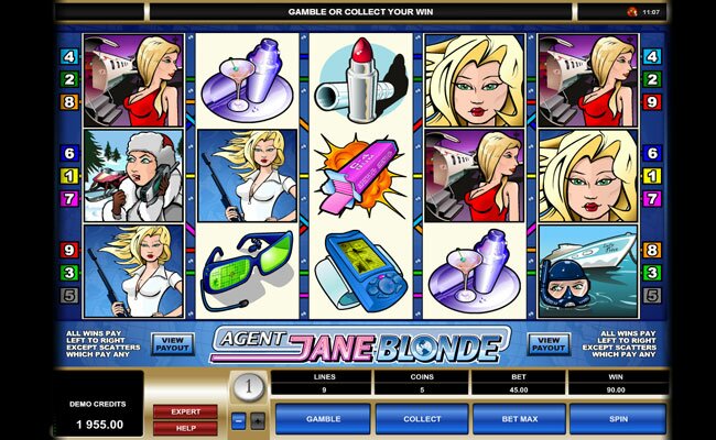 Играть Бесплатно или на деньги в игровые автоматы Agent Jane Blonde