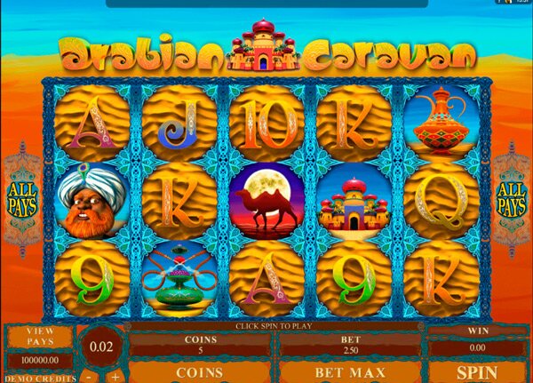 Играть Бесплатно или на деньги в игровые автоматы Arabian Caravan