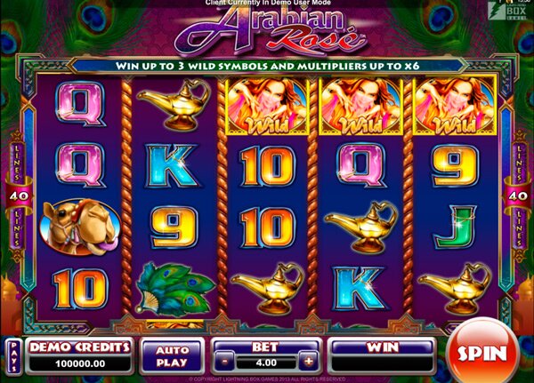 Играть Бесплатно или на деньги в игровые автоматы Arabian Rose