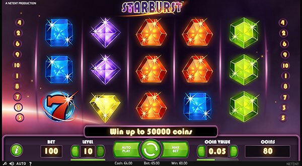 Играть Бесплатно или на деньги в игровые автоматы Starburst